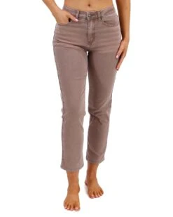 Mel's Fave Non Distressed Cropped Straight Leg Colored Denim In Vintage Wine -Active Aura Shop MelsFaveCroppedStraightLegColoredDenim NonDistressed VintageWine 3 1