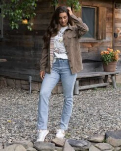 Mel's Fave Distressed Light Mid-Wash Full Length Jeans 8 Mel's Fave Distressed Light Mid-Wash Full Length Jeans -Active Aura Shop MelsFaveFullLengthDenim LightMidWashDistressed 5 2