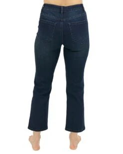 Mel's Fave Non Distressed Straight Leg Cropped Denim In Dark Denim -Active Aura Shop MelsFaveStraightLegCroppedDenim DarkWash 8