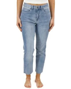 Mel's Fave Non Distressed Straight Leg Cropped Denim In Light Mid-Wash - FINAL SALE -Active Aura Shop MelsFaveStraightLegCroppedDenim LightMidWash NonDistressed 1