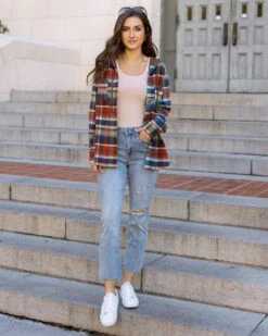 Mel's Fave Distressed Straight Leg Cropped Denim In Light Mid-Wash -Active Aura Shop MelsFaveStraightLegCroppedDenim LightMidWash SS24 1