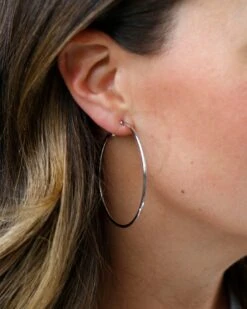 Mel's Favorite Hoop Earrings In Silver
