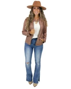 Leather Like Cafe Racer Jacket In Taupe 19 Leather Like Cafe Racer Jacket In Taupe -Active Aura Shop MelsSelfies L9 2 1