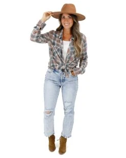 Premium Denim High Waisted Mom Jeans In Distressed Light Mid-Wash - FINAL SALE -Active Aura Shop MelsSelfies1