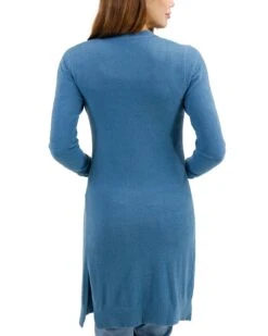 Micro Bambü Dusk Blue Cardigan -Active Aura Shop MicroBambuDusterCardigan DuskBlue 4