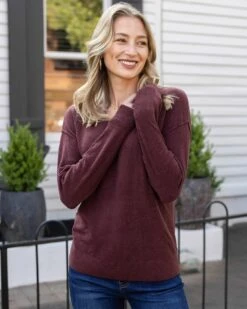 Micro Bambü Russet Lightweight Sweater -Active Aura Shop MicroBambuLightweightSweater Russet 4