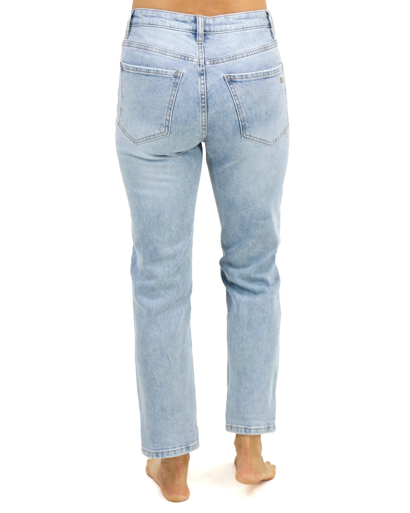 Mid-Rise Non-Distressed Vintage Wash Girlfriend Jeans 8 Mid-Rise Non-Distressed Vintage Wash Girlfriend Jeans - Image 6