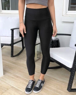 Cropped RePurposed Live-In Leggings In Black