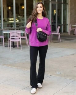 Mineral Washed Boysenberry Pullover Sweatshirt -Active Aura Shop MineralWashedPulloverSweatshirt Boysenberry 7