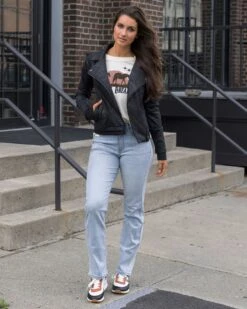 Move Free Leather Like Black Moto Jacket -Active Aura Shop MoveFreeMotoJacket FW23 5