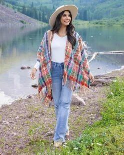 Modal V-Neck Ivory Long Sleeve Tee 11 Modal V-Neck Ivory Long Sleeve Tee -Active Aura Shop MultiKnitPoncho 17