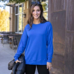 Original Essentials Cobalt Long Sleeve Tee -Active Aura Shop OriginalEssentialsLongSleeveTee Colbalt Ad