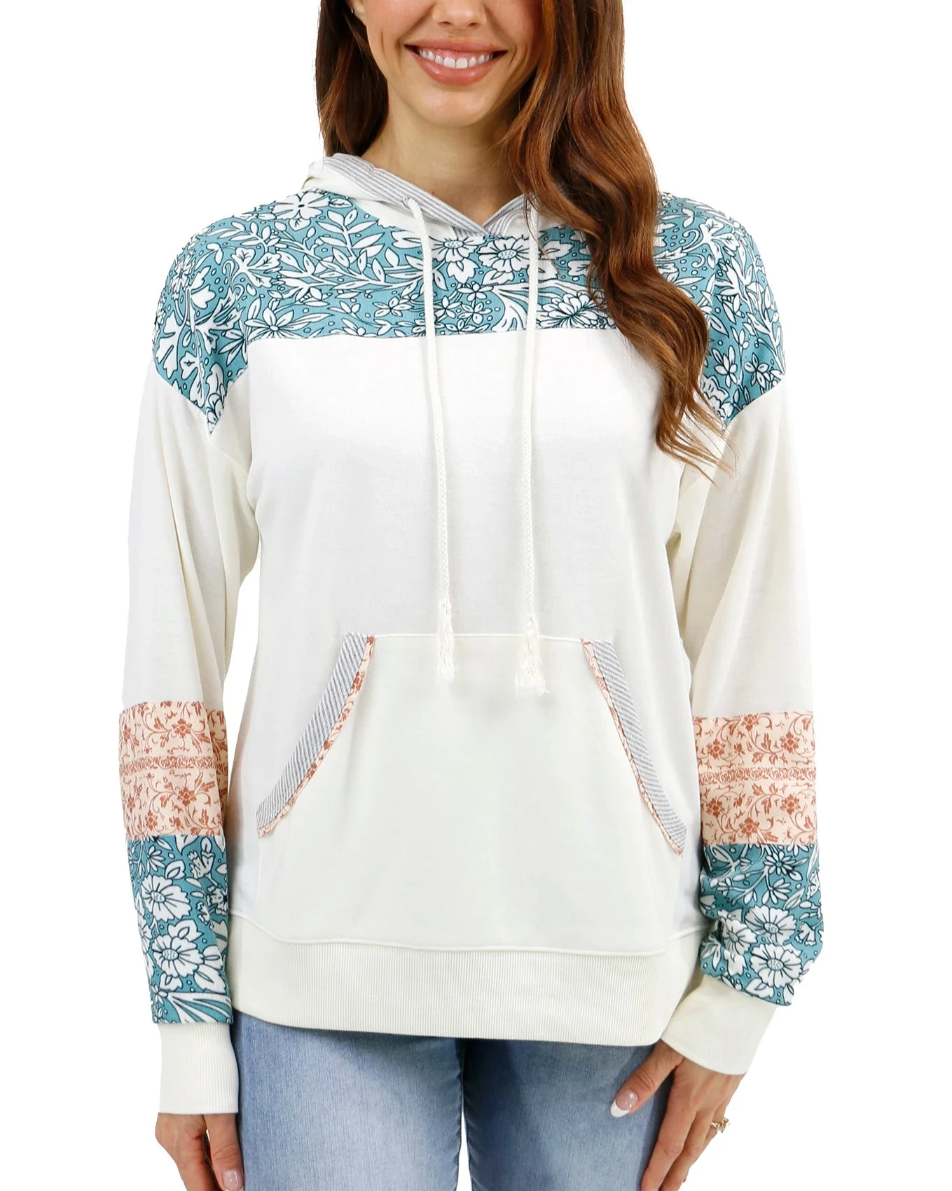 Patchwork Ivory Hoodie 10 Patchwork Ivory Hoodie - Image 8