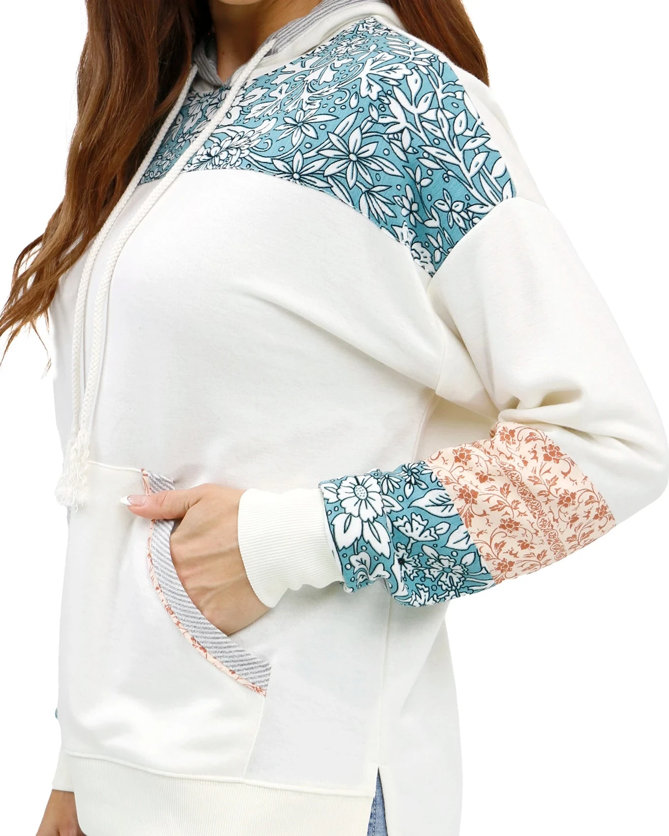 Patchwork Ivory Hoodie 11 Patchwork Ivory Hoodie - Image 9