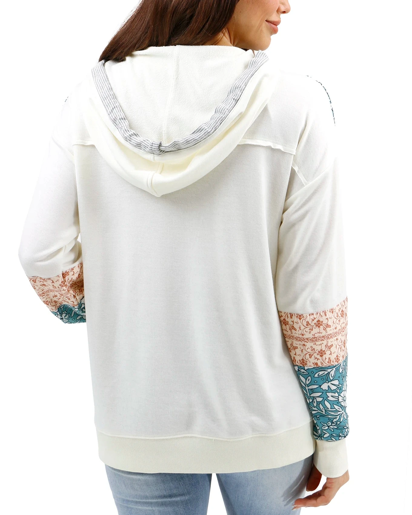 Patchwork Ivory Hoodie 12 Patchwork Ivory Hoodie - Image 10