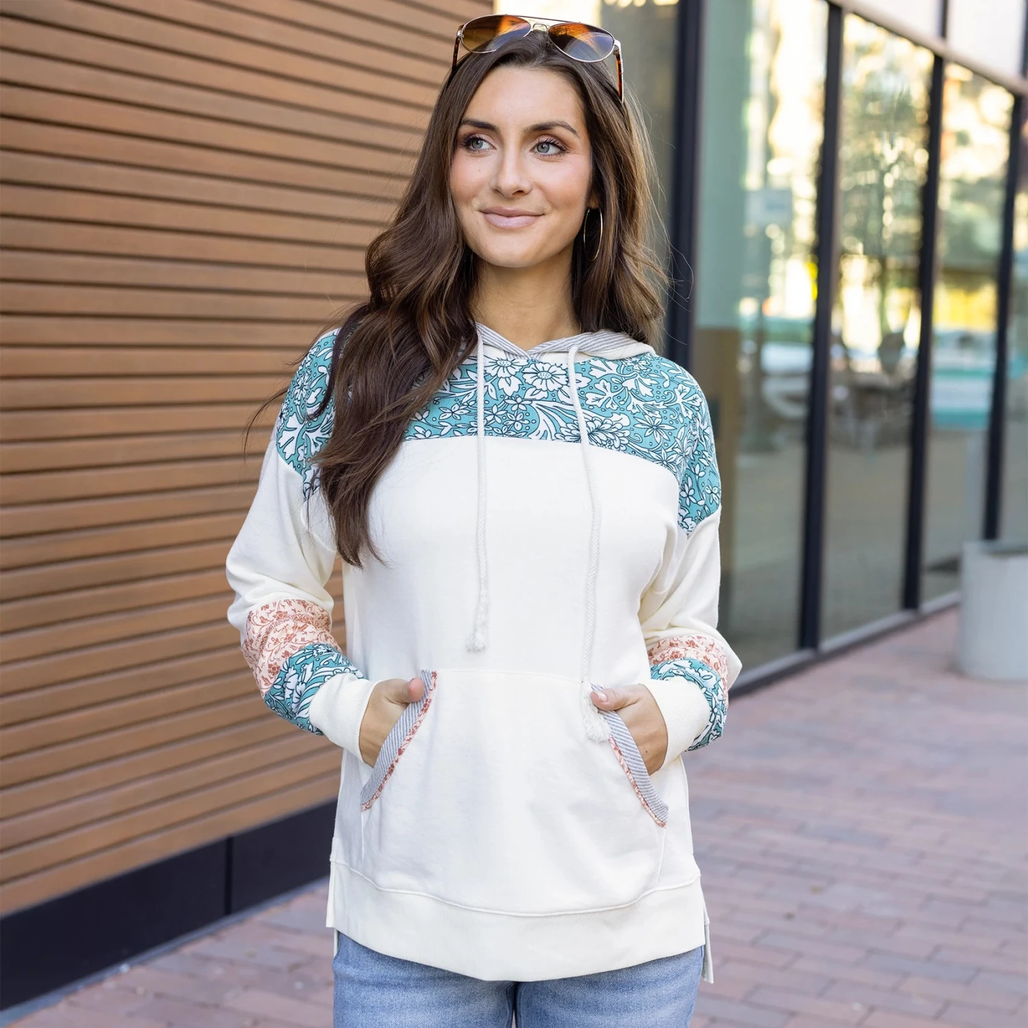 Patchwork Ivory Hoodie 7 Patchwork Ivory Hoodie - Image 5