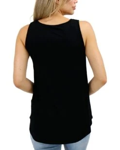 Black Perfect Pocket Scoop Neck Tank -Active Aura Shop PerfectPocketTank ScoopNeck Black 3