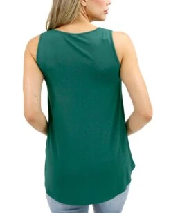 Deep Green Perfect Pocket Scoop Neck Tank - FINAL SALE -Active Aura Shop PerfectPocketTank ScoopNeck DeepGreen 3