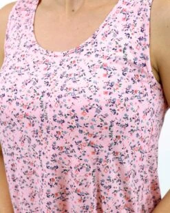 Pink Mini Floral Perfect Pocket Scoop Neck Tank - FINAL SALE -Active Aura Shop PerfectPocketTank ScoopNeck PinkMiniFloral 3
