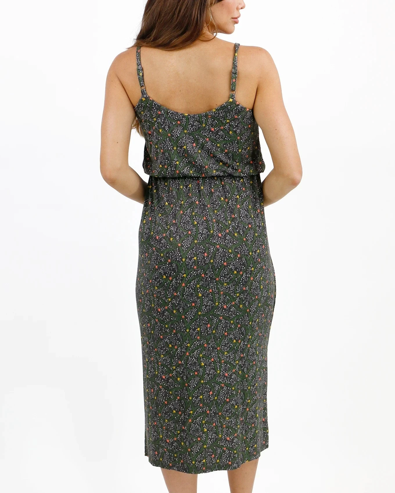 Pocketed Blouson Dress In Black Ditsy 9 Pocketed Blouson Dress In Black Ditsy - Image 7