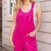 Poolside Pink Terry Cloth Romper -Active Aura Shop PoolsideTerryClothRomper Pink 8