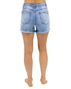 Mid-Wash Girlfriend Relaxed Fit Shorts -Active Aura Shop RelaxedFitShorts MidWash 3 1