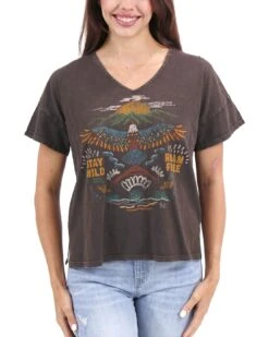 Relaxed Fit V-Neck Graphic Tee - Roam Free -Active Aura Shop RelaxedFitVNeckGraphicTee RoamFree 1 ae5555c9 202c 4eb7 8385 ad7a3917b284