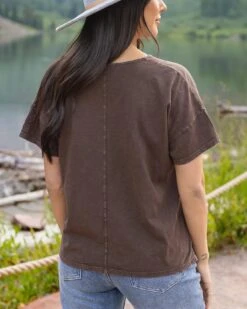 Relaxed Fit V-Neck Graphic Tee - Roam Free -Active Aura Shop RelaxedFitVNeckGraphicTee RoamFree 9