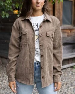 Reversible Tan/Olive Plaid Corduroy Shacket -Active Aura Shop ReversibleCorduroyShacket TanOlivePlaid 15