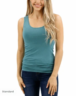 Perfect Fit Tank In Sea Green
