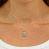Silver Rhinestone Pendant Necklace -Active Aura Shop RhinestonePendantNecklace 1