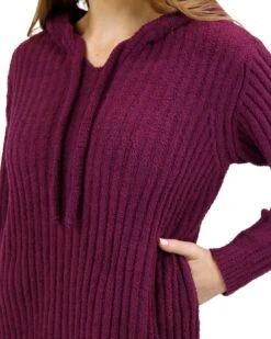 Mulberry Cloud Ribbed Hoodie - FINAL SALE -Active Aura Shop RibbedCloudHoodie Mulberry 2 1