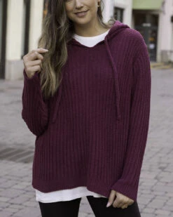 Mulberry Cloud Ribbed Hoodie - FINAL SALE