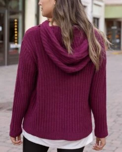 Mulberry Cloud Ribbed Hoodie - FINAL SALE -Active Aura Shop RibbedCloudHoodie Mulberry 8