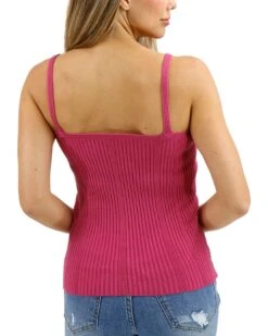 Ribbed Knit Cactus Flower Cami Top -Active Aura Shop RibbedKnitCamiTop CactusFlower 3