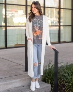 Ivory Ribbed Long Duster Cardigan 15 Ivory Ribbed Long Duster Cardigan -Active Aura Shop RibbedLongDusterCardigan Ivory 6
