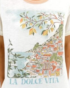 Rolled Sleeve Graphic Tee - La Dolce Vita -Active Aura Shop RolledSleeveGraphicTee LaDolceVita 3 47d35cd2 3838 447f b30d 9d9863dc2fd0