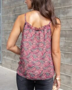 Ruffled Swing Watercolor Cami -Active Aura Shop RuffleSwingCami Watercolor 12