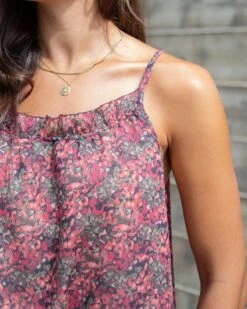 Ruffled Swing Watercolor Cami -Active Aura Shop RuffleSwingCami Watercolor 14