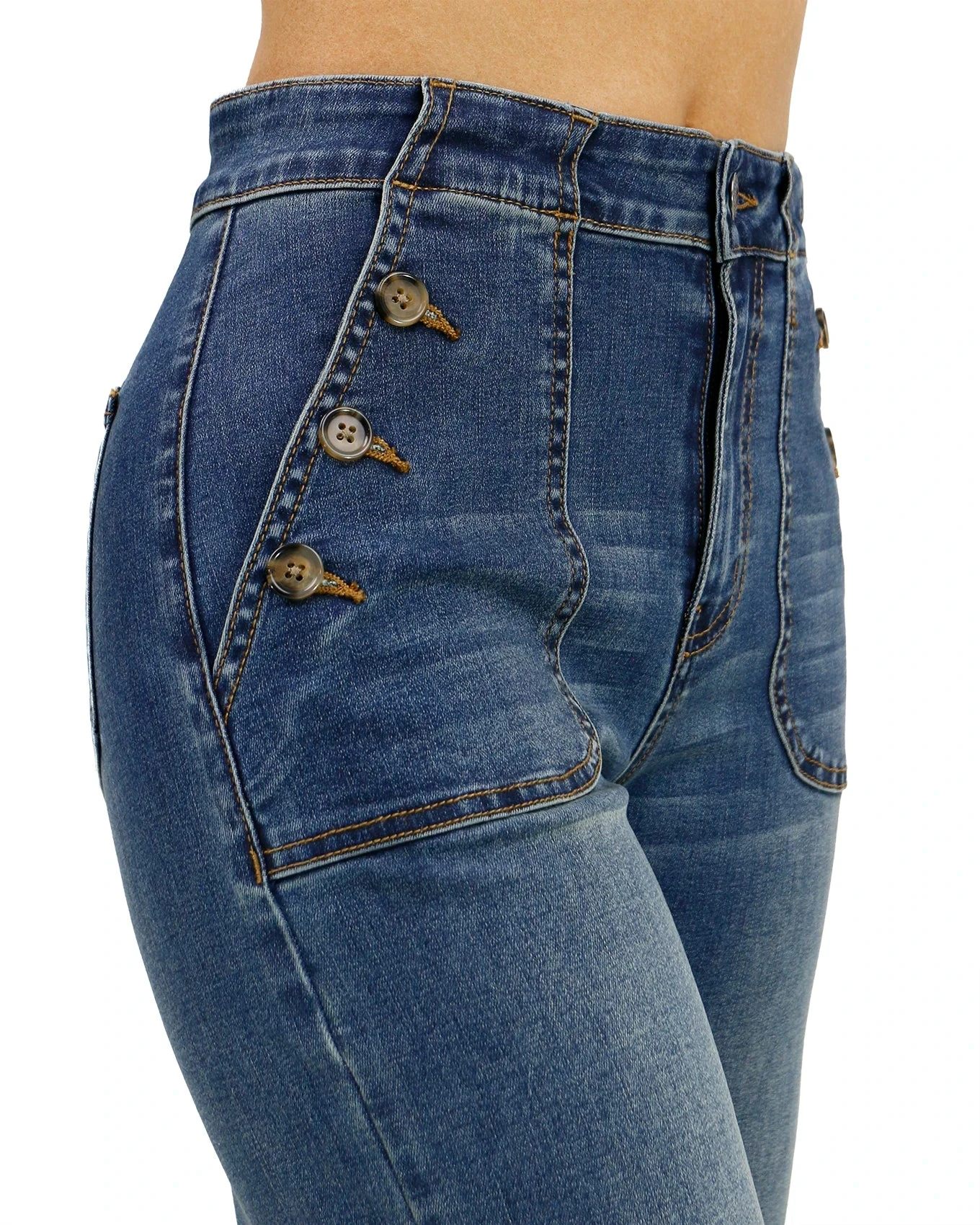 Sailor Denim Jeans In Mid-Wash 9 Sailor Denim Jeans In Mid-Wash - Image 8