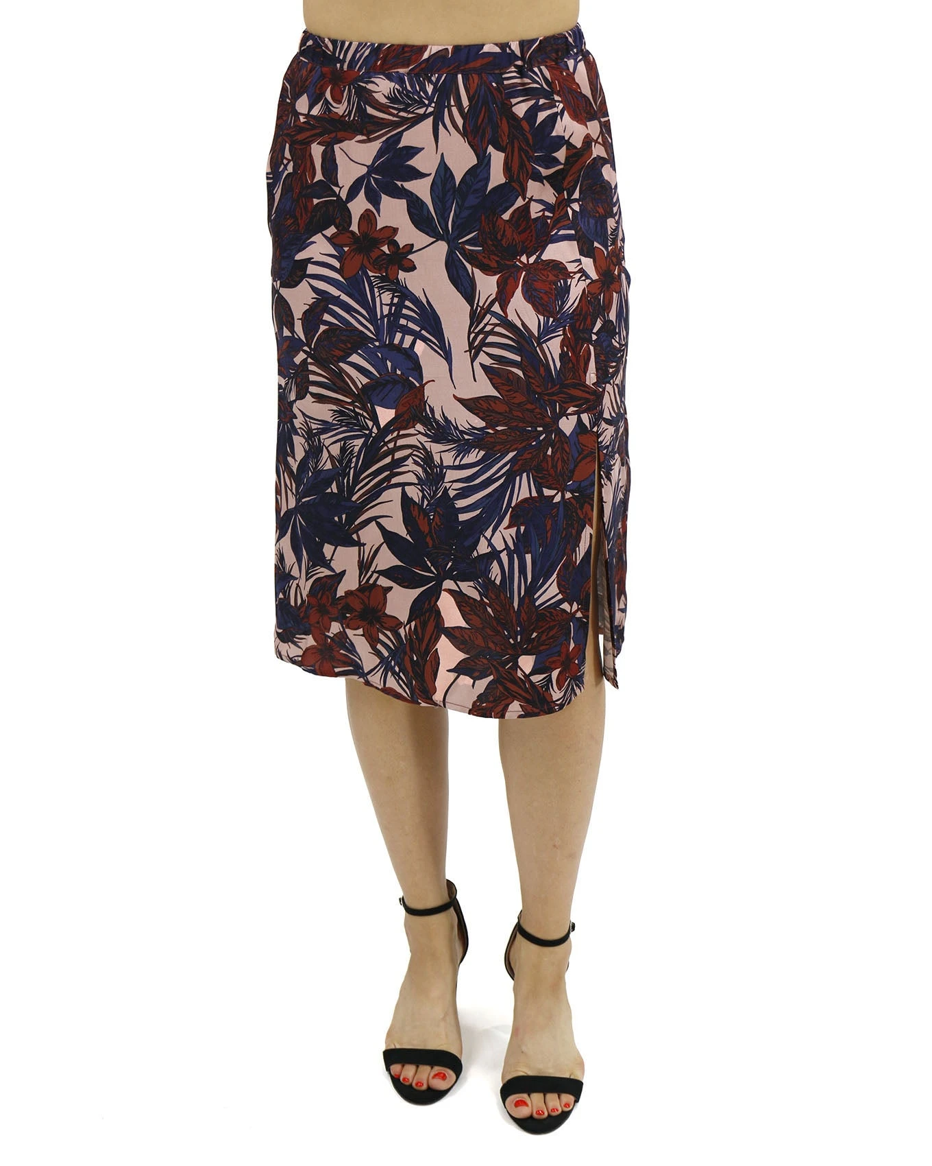 Satin Midi Moody Floral Skirt 9 Satin Midi Moody Floral Skirt - Image 7