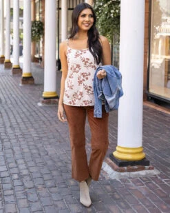 Tossed Floral Scoop Neck Cami -Active Aura Shop ScoopNeckCami TossedFloral 1