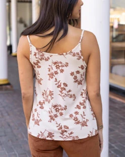 Tossed Floral Scoop Neck Cami -Active Aura Shop ScoopNeckCami TossedFloral 3