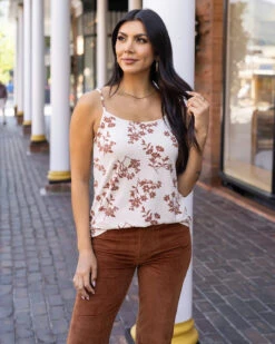 Tossed Floral Scoop Neck Cami -Active Aura Shop ScoopNeckCami TossedFloral 4