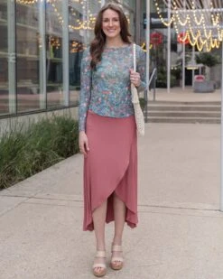 Scoop Neck Floral Mesh Top In Wild Flower -Active Aura Shop ScoopNeckFloralMeshTop WildFlower 3