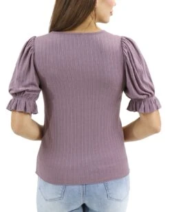 Scoop Neck Puff Mystic Purple Sleeve Top -Active Aura Shop ScoopNeckPuffSleeveTop MysticPurple 3 1 a932f640 1578 4e11 b47e 081b48409037