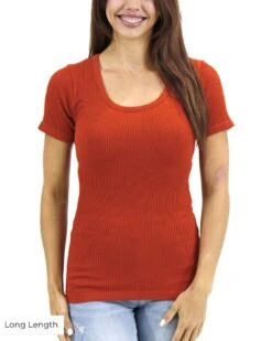 Short Sleeve Ember Brami -Active Aura Shop ShortSleeveBrami HipLength Ember 1 c2afc5ff dde5 4a63 8953 ea34d1e984d6