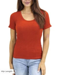 Short Sleeve Ember Brami -Active Aura Shop ShortSleeveBrami WaistLength Ember 1 8473872b c380 4999 bcf6 d8b3ae329483