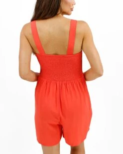 Shorts Smocked Poppy Romper -Active Aura Shop ShortsSmockedRomper Poppy 10 1