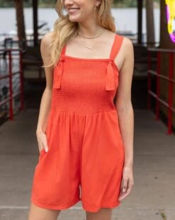 Shorts Smocked Poppy Romper